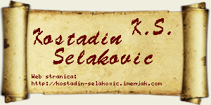 Kostadin Selaković vizit kartica